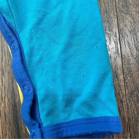 Kyte colorblock sleeveless shorts romper size 12-18 months *flaws - Picture 8 of 10